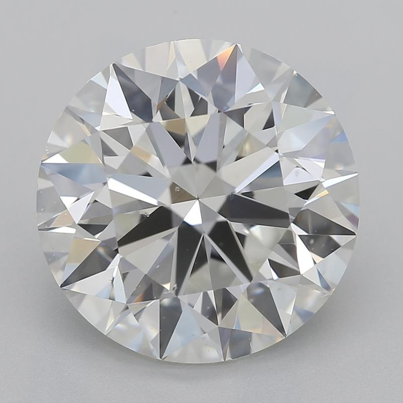 This sophisticated diamond ring features a striking centerpiece of a round diamond, weighing 4.01 and boasting a rich I and SI1. Handcrafted with precision, the ring showcases a beautifully polished band in white gold , enhancing its luxurious