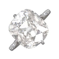 Cushion Cut Diamond Engagement Ring (GIA Approx. 4.00-Carats), Platinum