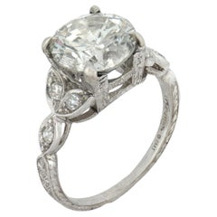 Verlobungsring, GIA 4.04 Karat Diamant Platin