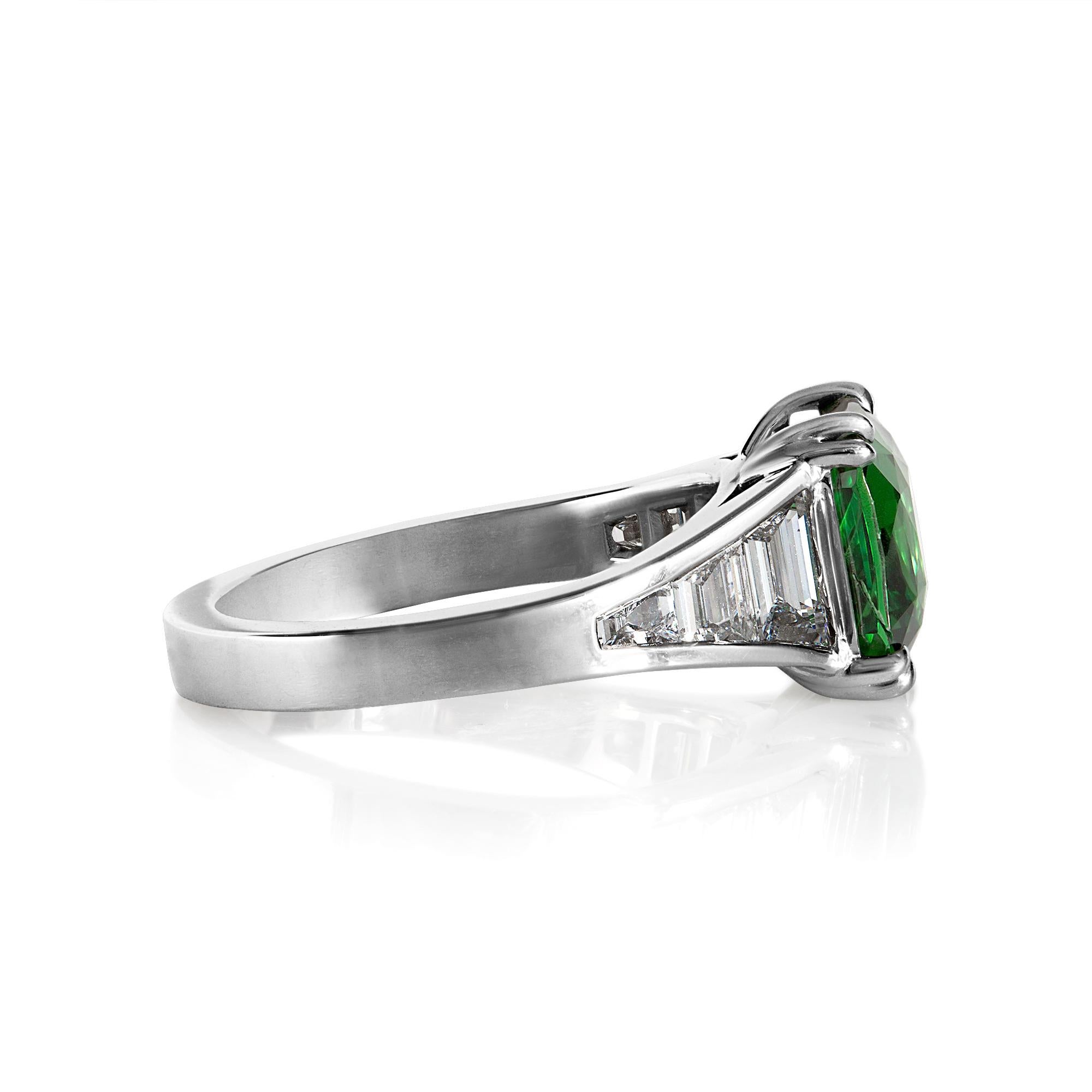 tsavorite platinum ring