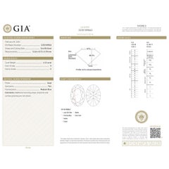 GIA 4.43 Carat Oval G/I1 Diamond & Cabochon Ruby Platinum Vintage Ring