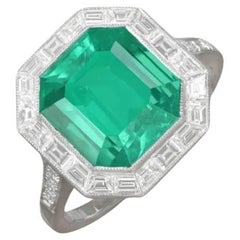 Columbian Emerald Ring (GIA Approx. 4.50-Carats), Platinum