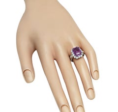 GIA 4.60ct No Heat Pink Sapphire 1.19ct Diamond Engagement Ring