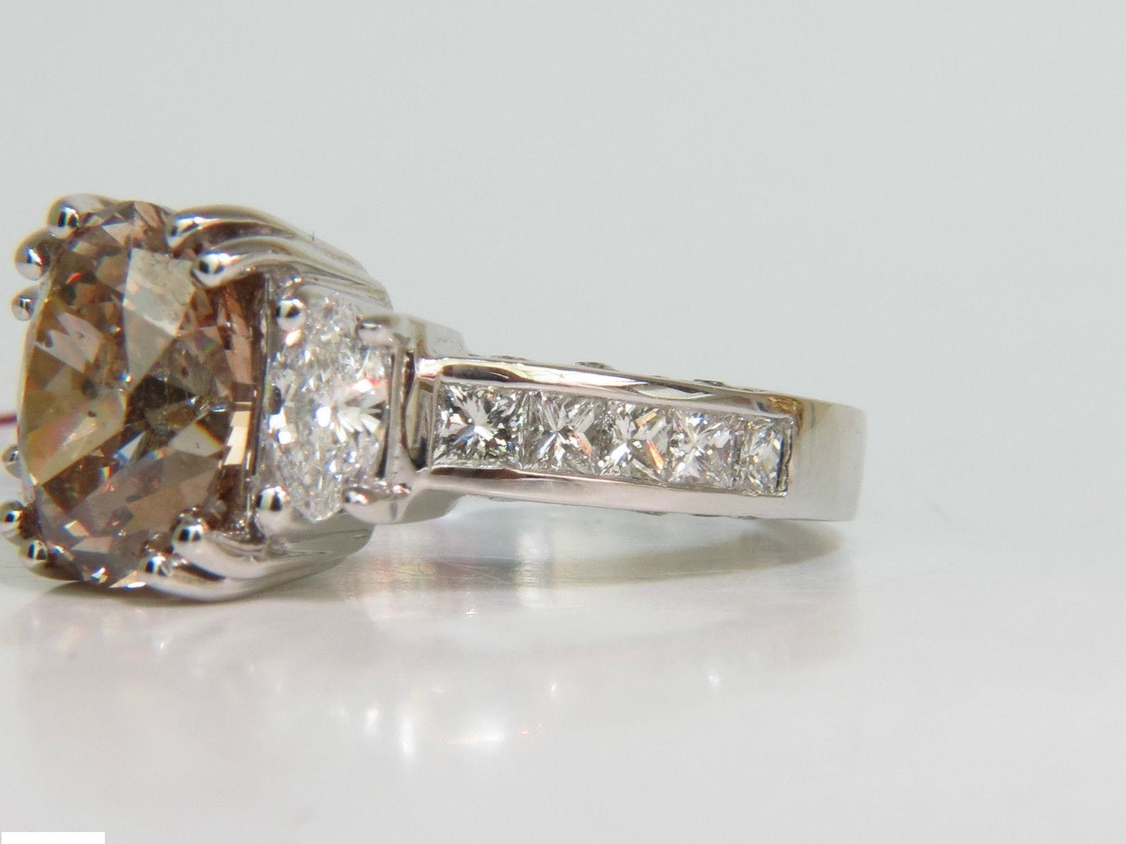 GIA 4,82 Karat natürlicher Fancy Orange Braun Farbe Diamant Ring Ausgezeichnet im Angebot 6