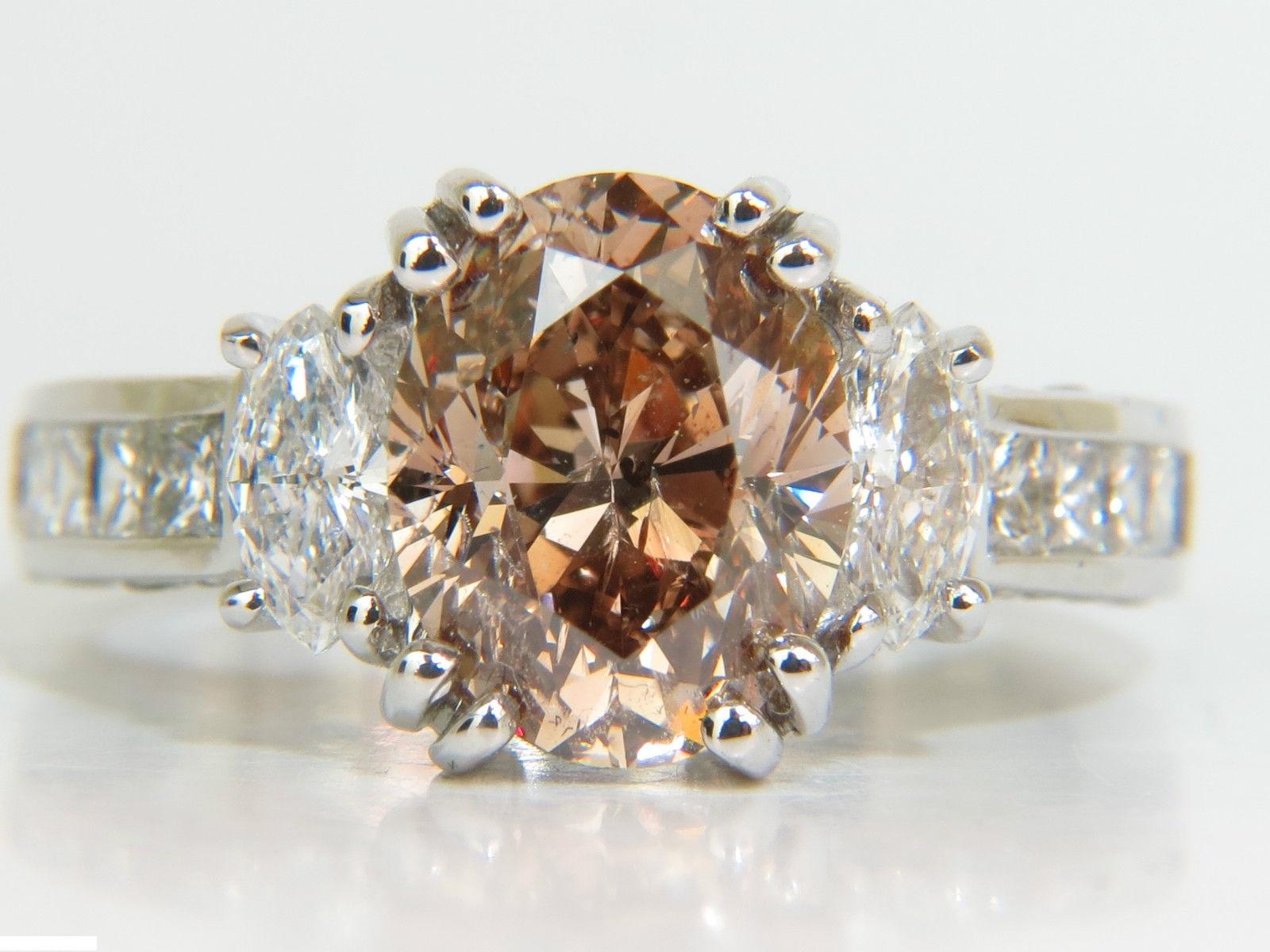 GIA 4,82 Karat natürlicher Fancy Orange Braun Farbe Diamant Ring Ausgezeichnet für Damen oder Herren im Angebot