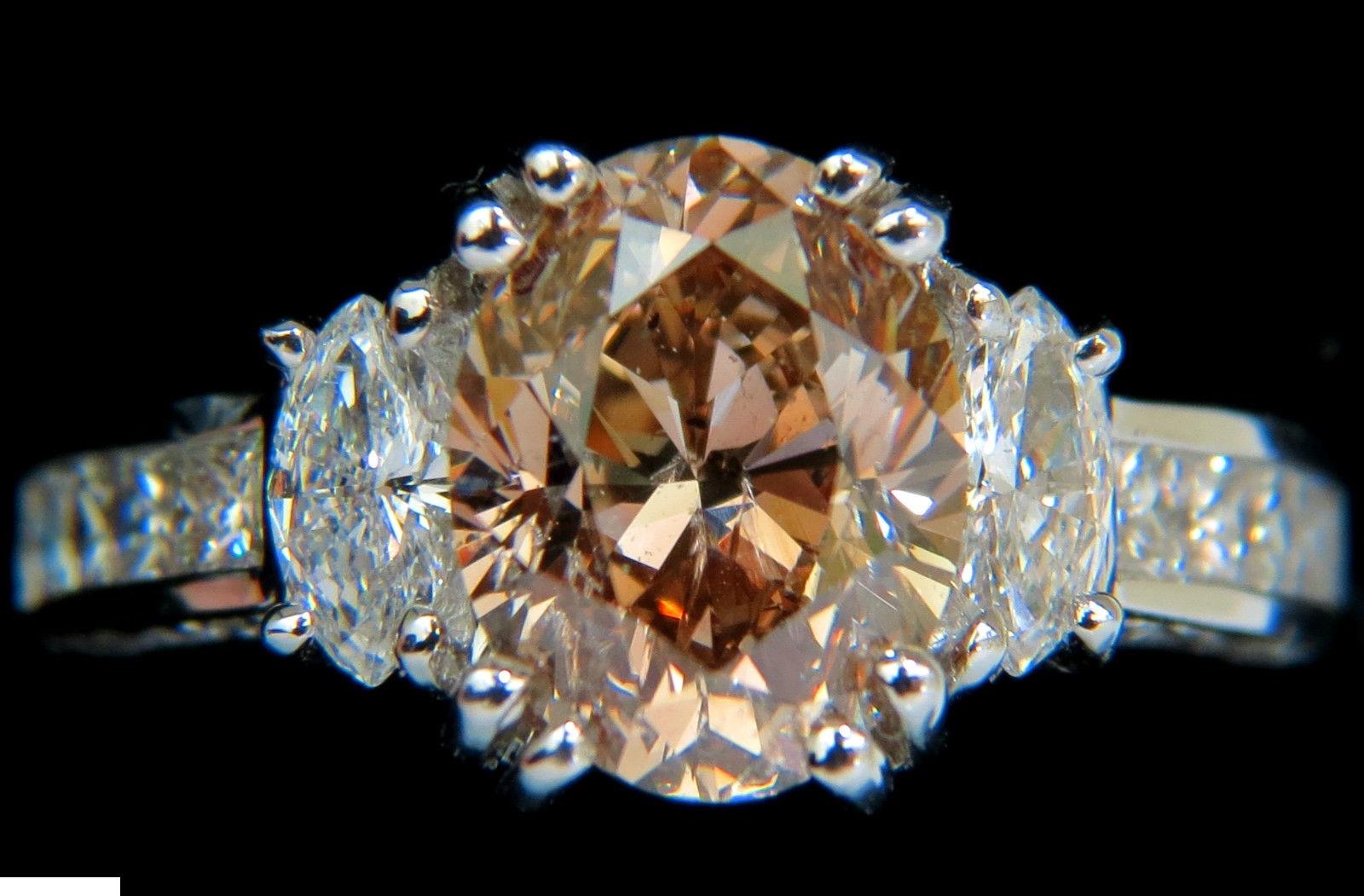 GIA 4.82 Carat Natural Fancy Orange Brown Color Diamond Ring Excellent In New Condition For Sale In New York, NY