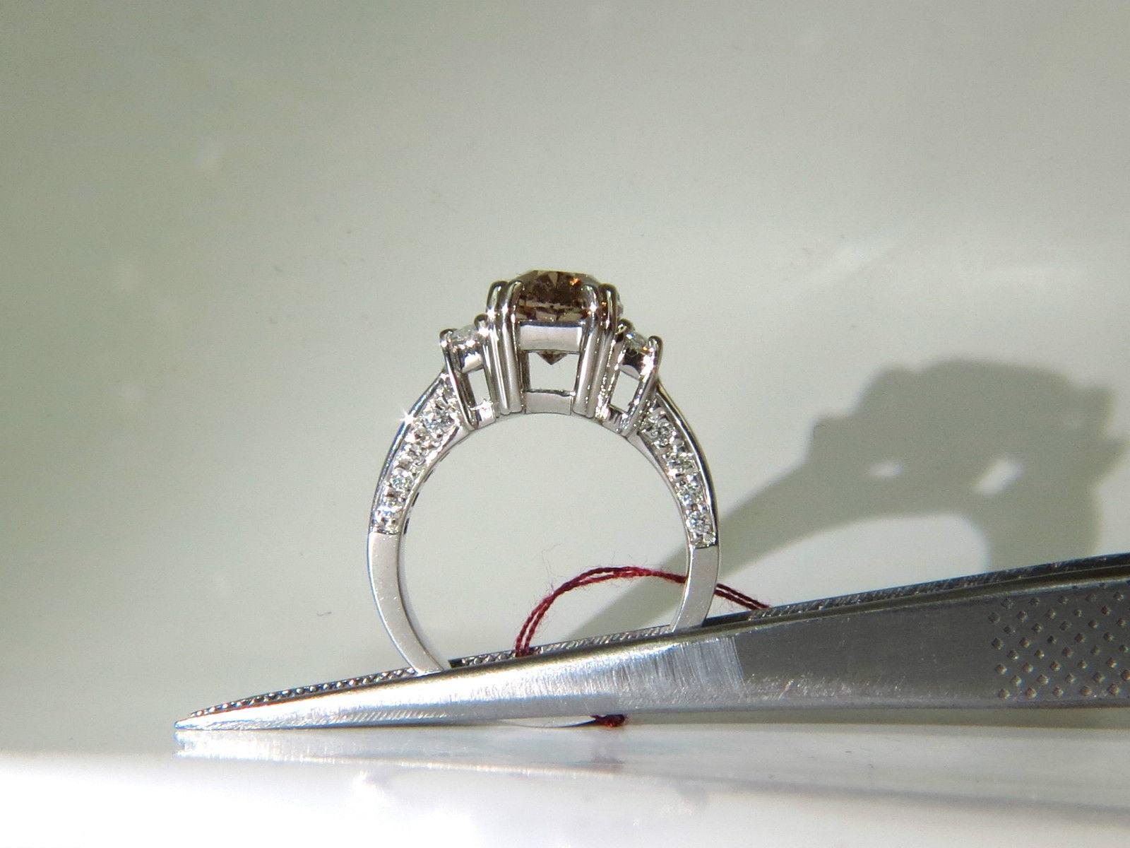 GIA 4.82 Carat Natural Fancy Orange Brown Color Diamond Ring Excellent For Sale 1