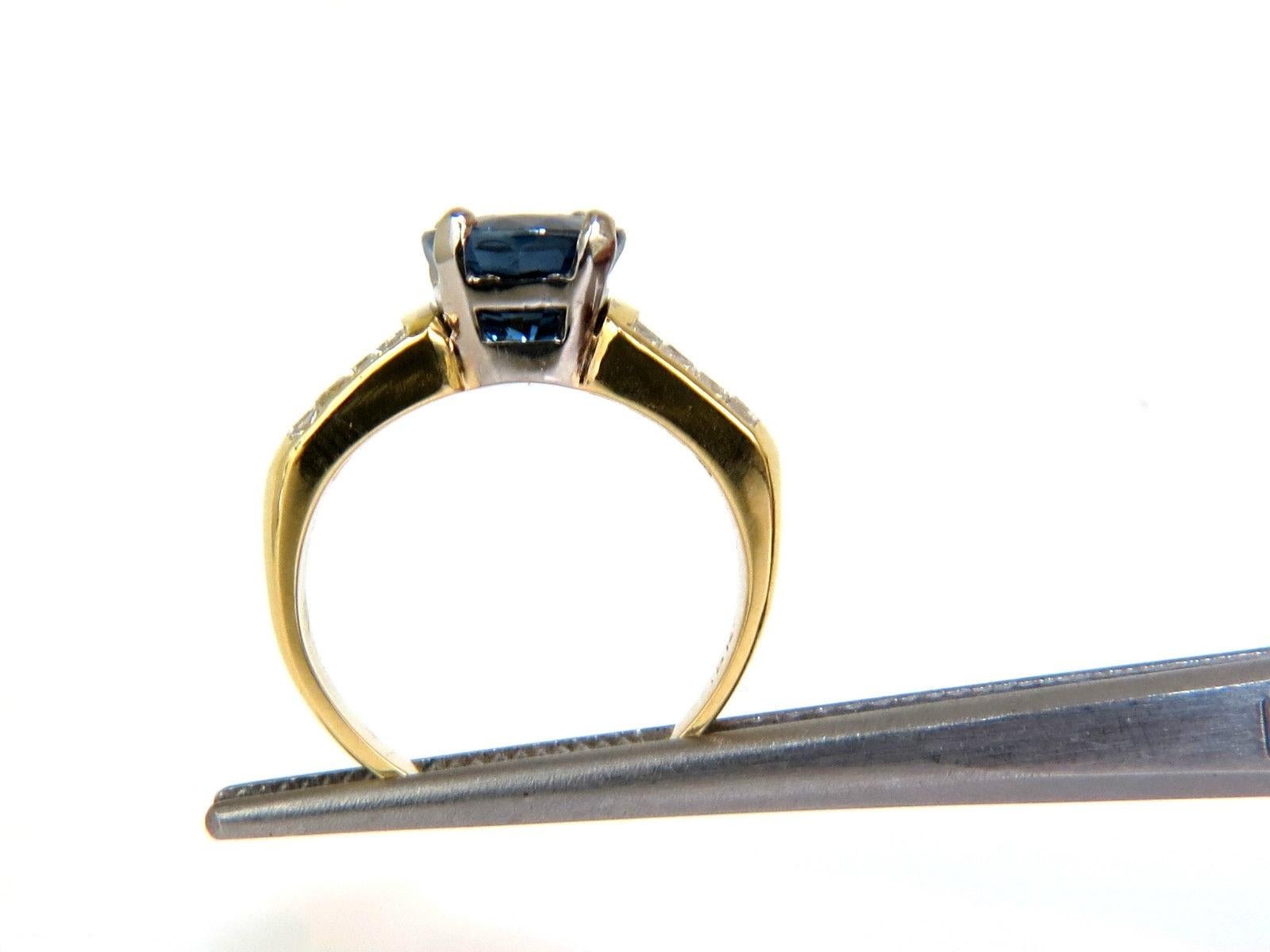 GIA 4.93 Carat Natural Top Gem Sapphire Diamond Ring Classic Set For Sale 6
