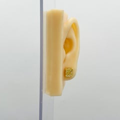 GIA 4.93 ct. Yellow Diamond Radiant Stud Earrings in 18K Yellow Gold