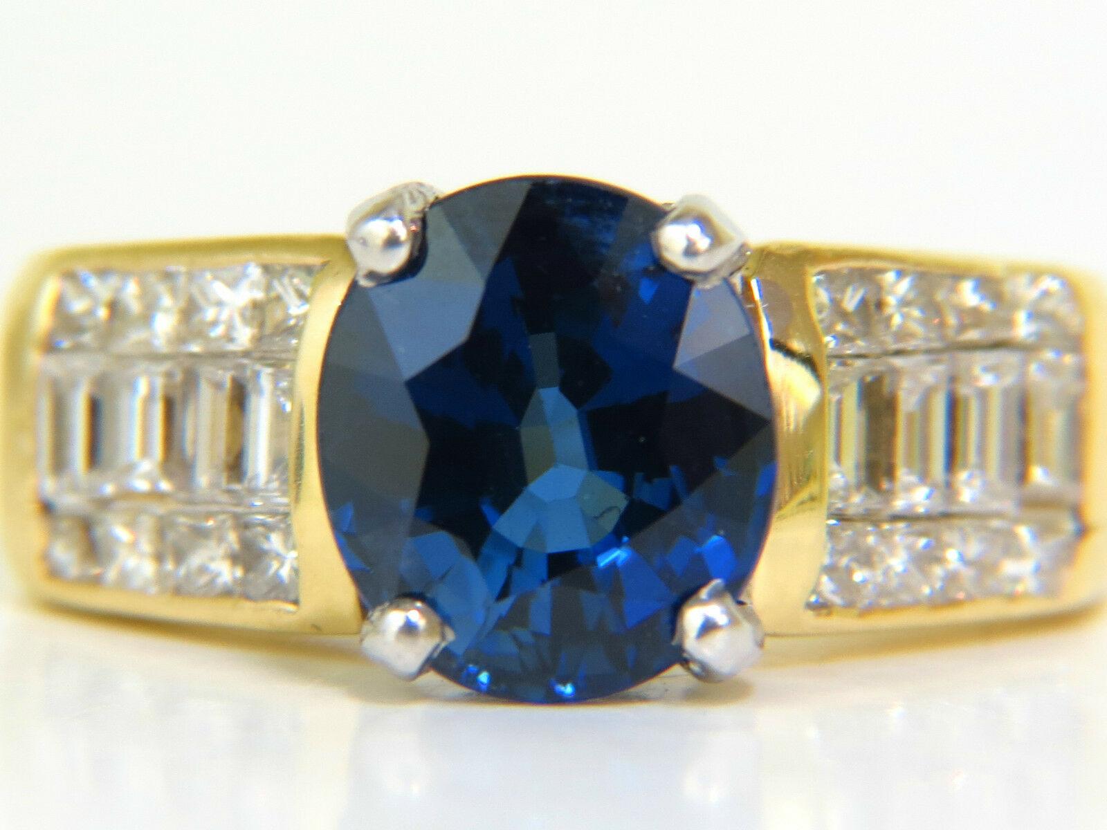 GIA 4,93 Karat Natürlicher Top-Edelstein Saphir Diamant Ring Klassisches Set im Zustand „Neu“ im Angebot in New York, NY