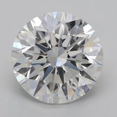 GIA Anello con diamante rotondo a tre pietre e baguette affusolata in oro bianco 18 carati da 4 carati