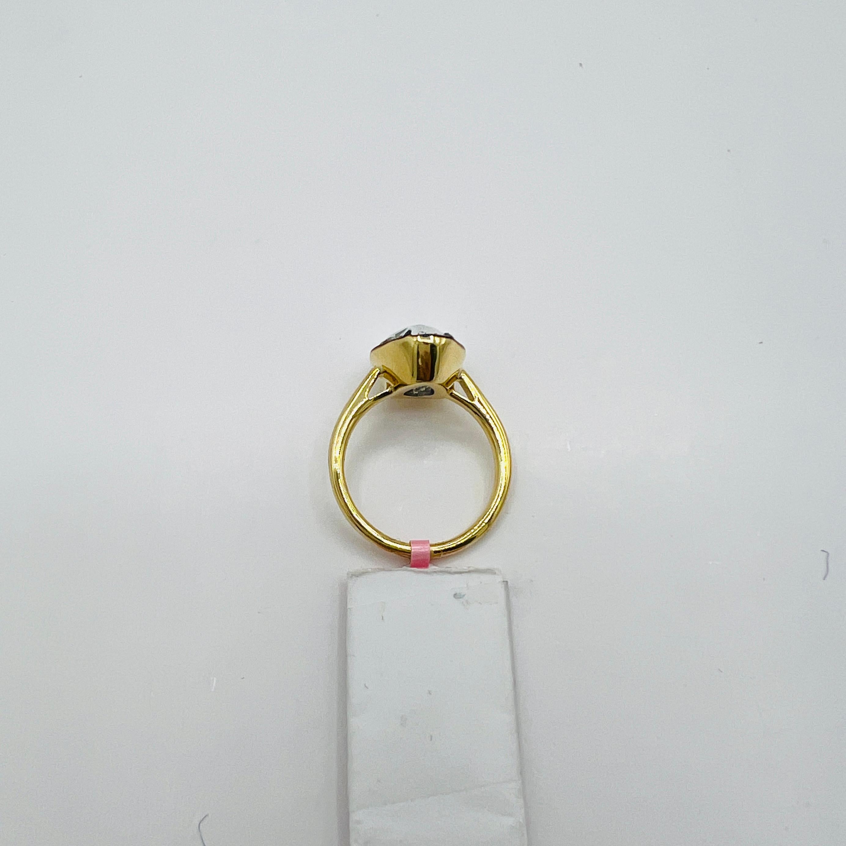  GIA 5 Carat Oval Diamond Solitaire Ring in Black Rhodium & 18K Yellow Gold Unisexe 