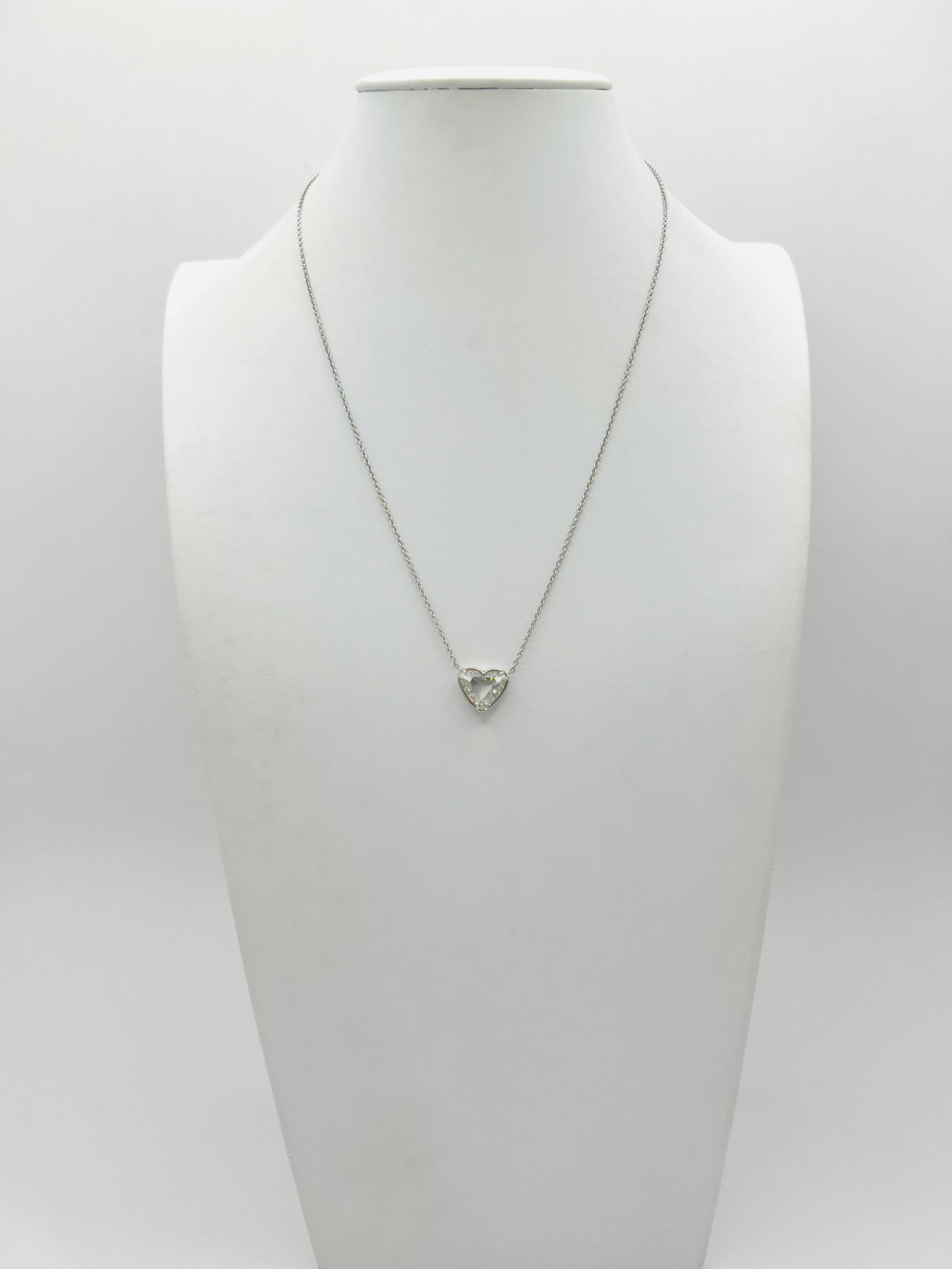 Collana con diamante bianco da 5 carati GIA in platino In condizioni Nuovo in vendita a Los Angeles, CA
