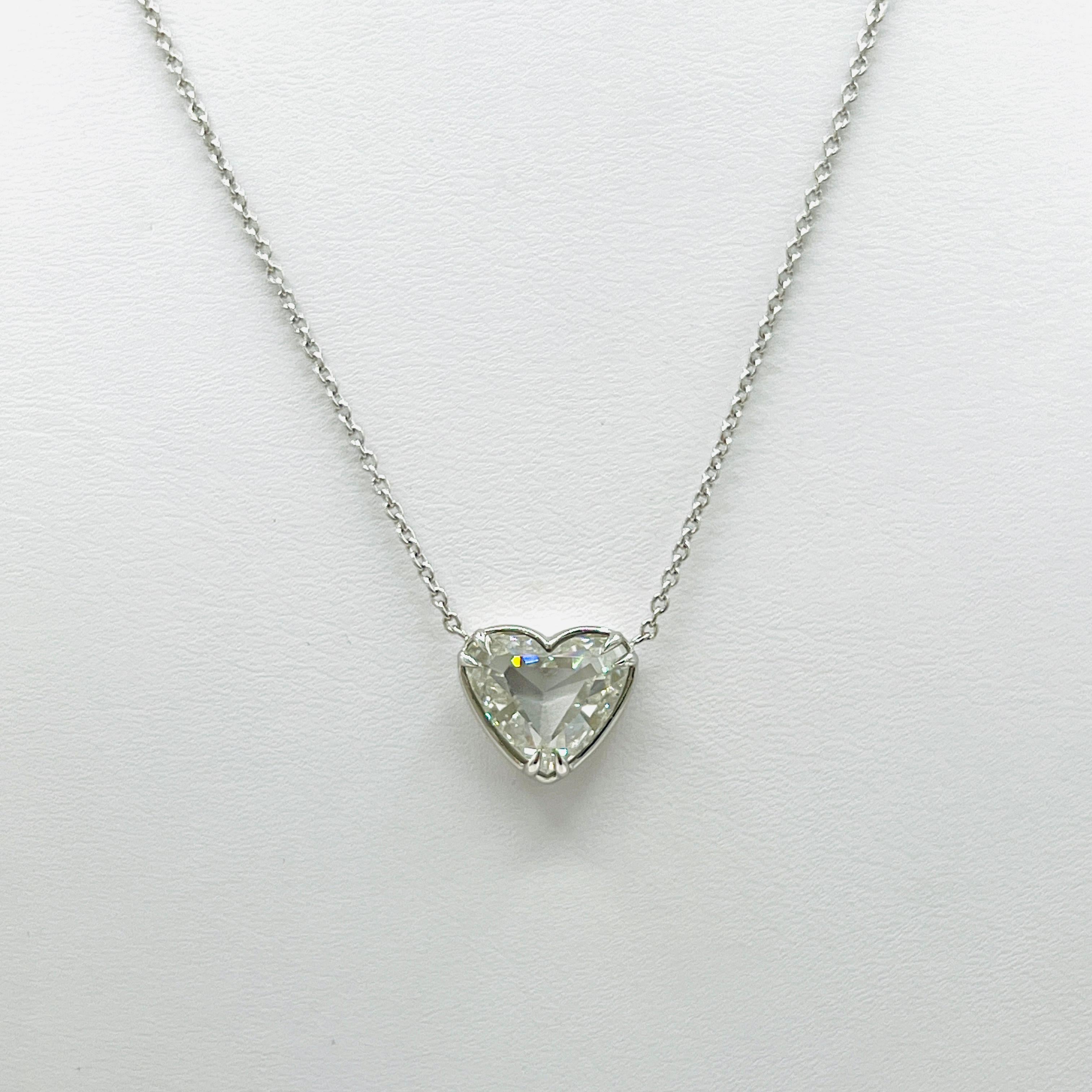 da uomo o donna Collana con diamante bianco da 5 carati GIA in platino in vendita
