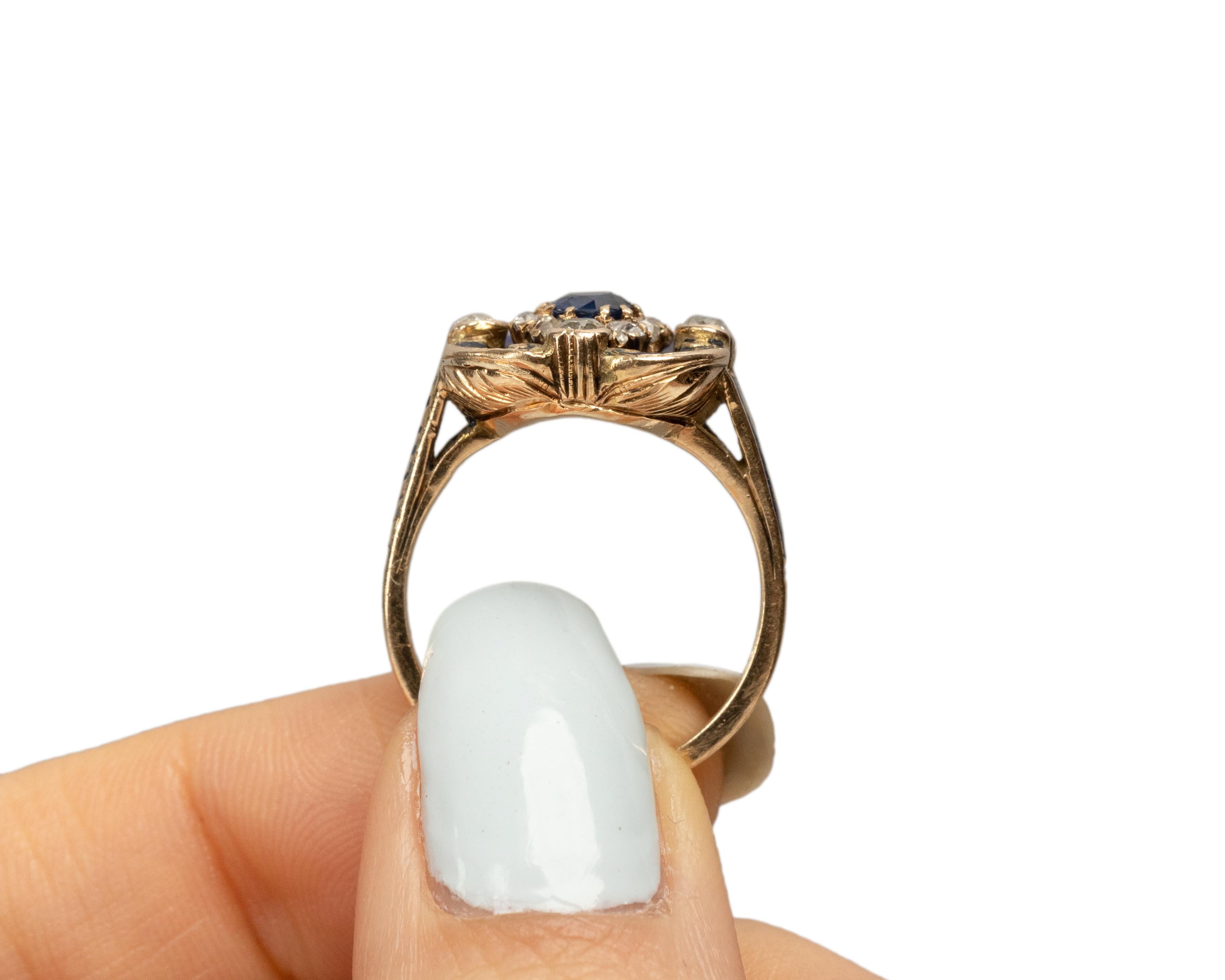 Women's GIA .50 Carat Edwardian Diamond 14 Karat Yellow Gold Engagement Ring For Sale