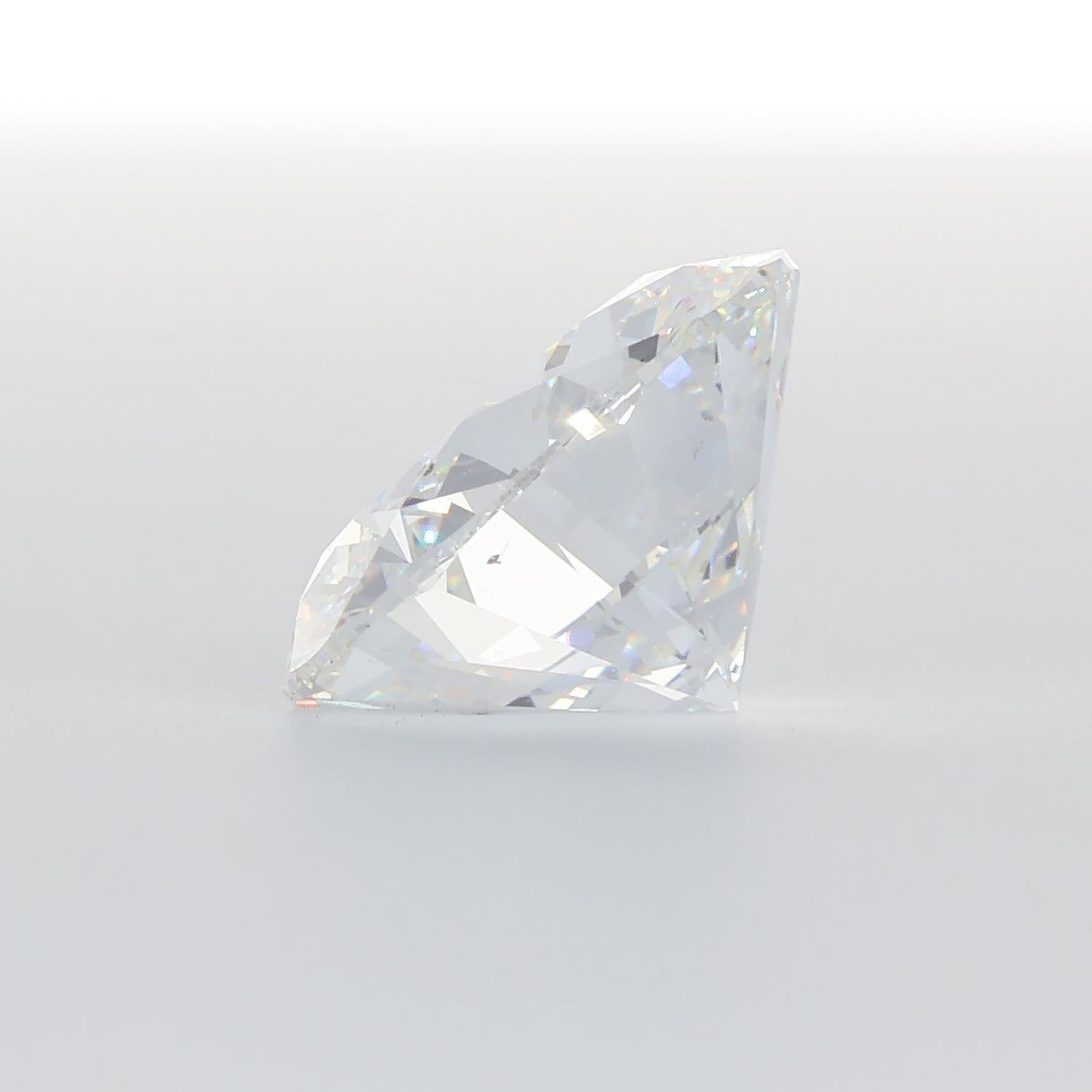 Women's GIA 5.01 Carat E VS2 NO FLUO Certified Engagement Diamond Round Brilliant Cut For Sale