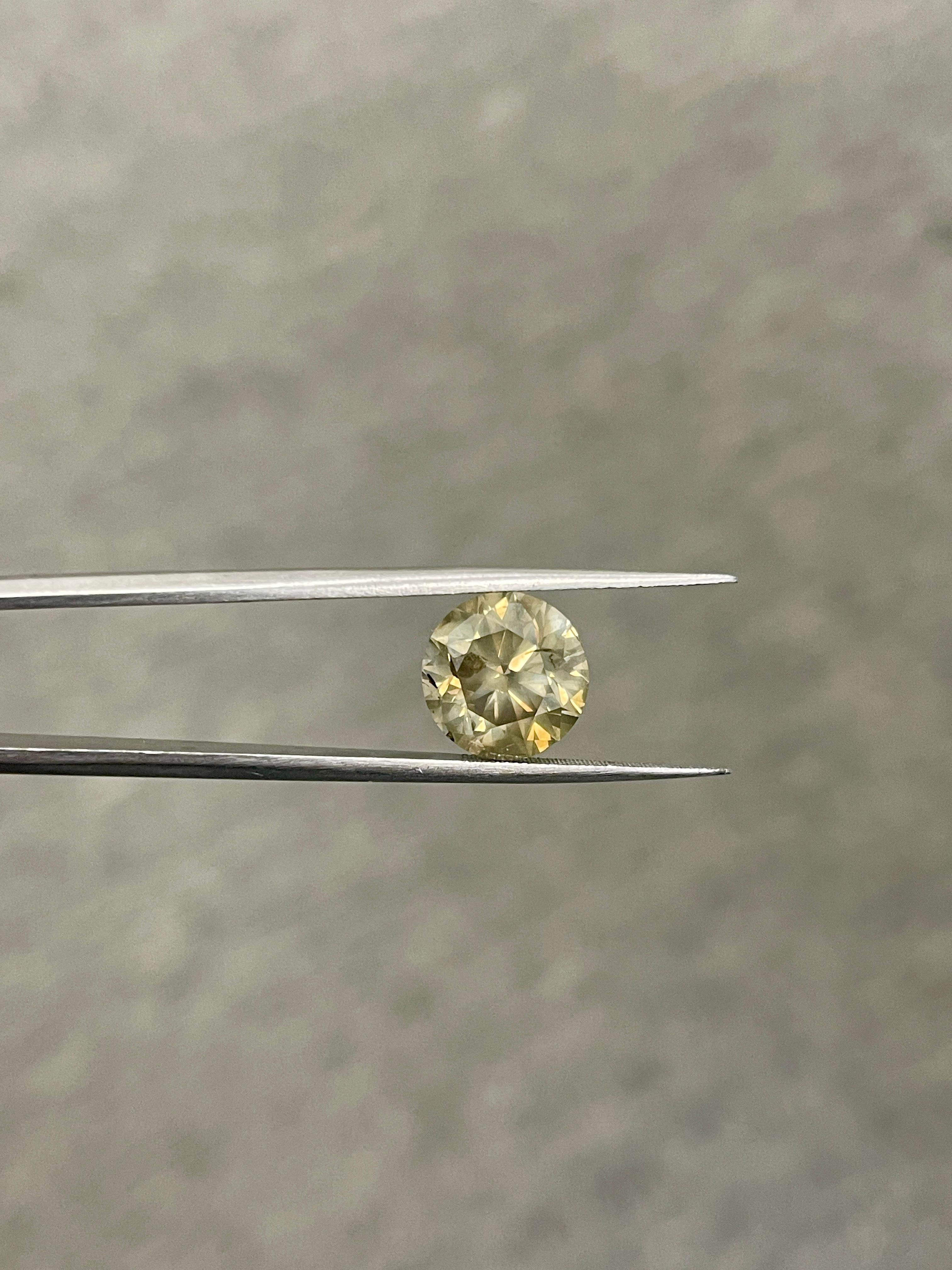 Round Cut HOLIDAY SALE GIA 5.01 Carat Natural Fancy Yellow Round Loose Diamond