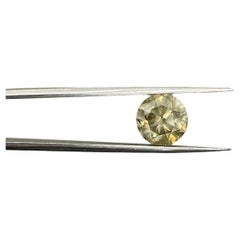 Bague en or jaune 14 carats avec diamants ronds de couleur naturelle jaune fantaisie de 5,01 carats certifiés GIA