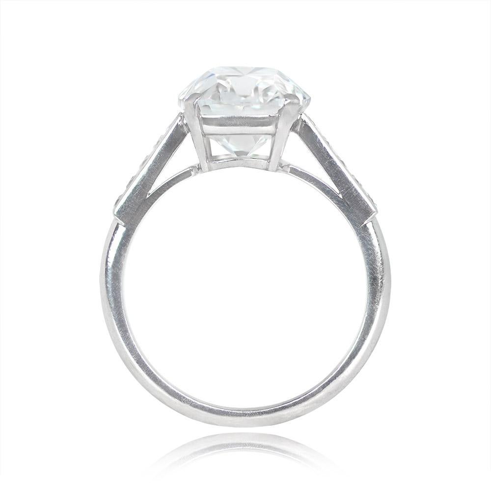 GIA 5.01ct Cushion Cut Diamond Engagement Ring, D Color, VS1 Clarity, Platinum In Excellent Condition For Sale In New York, NY
