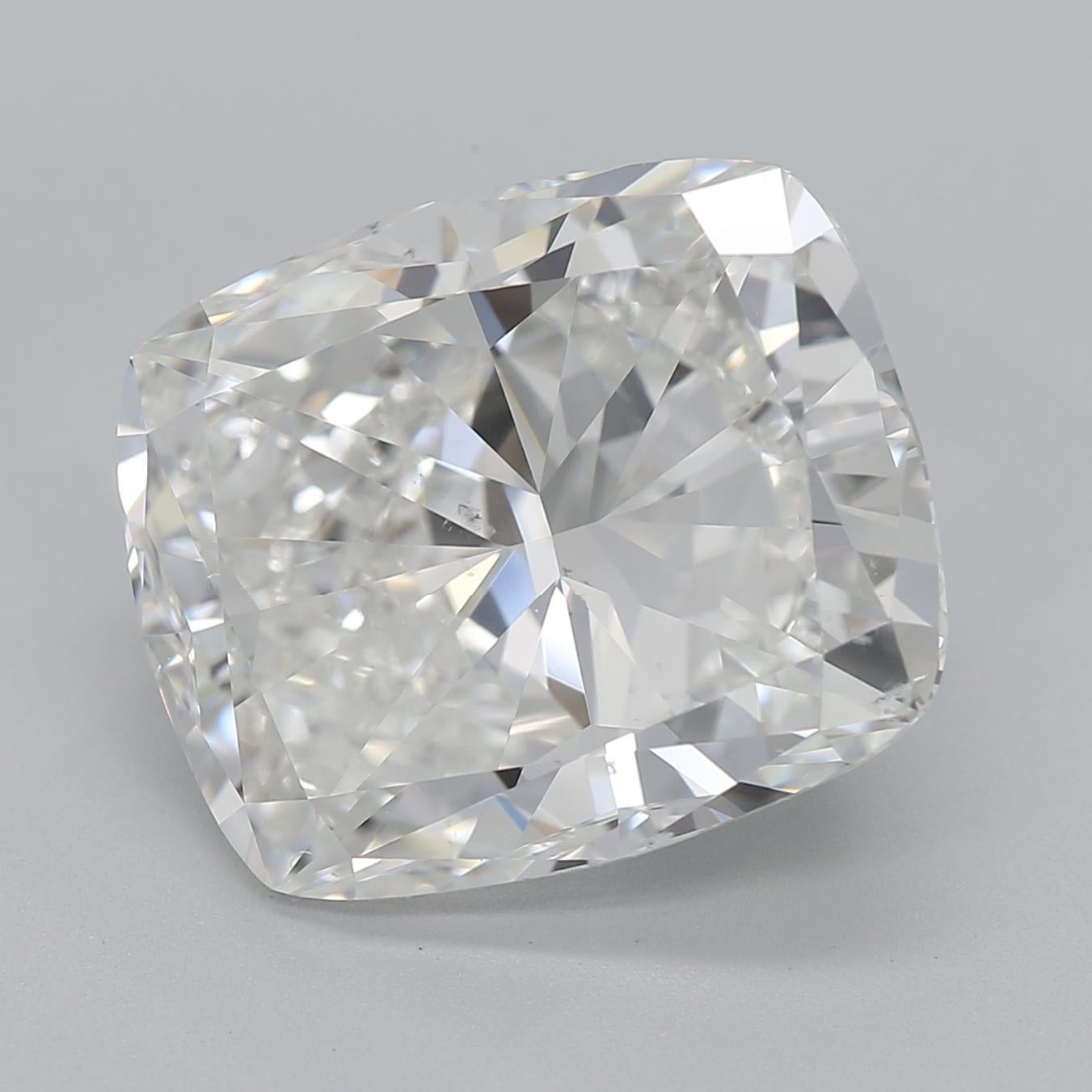 GIA 5.03ct Cushion Solitaire avec Demi-Eternité Bague diamant en or blanc 18K Pour femmes en vente