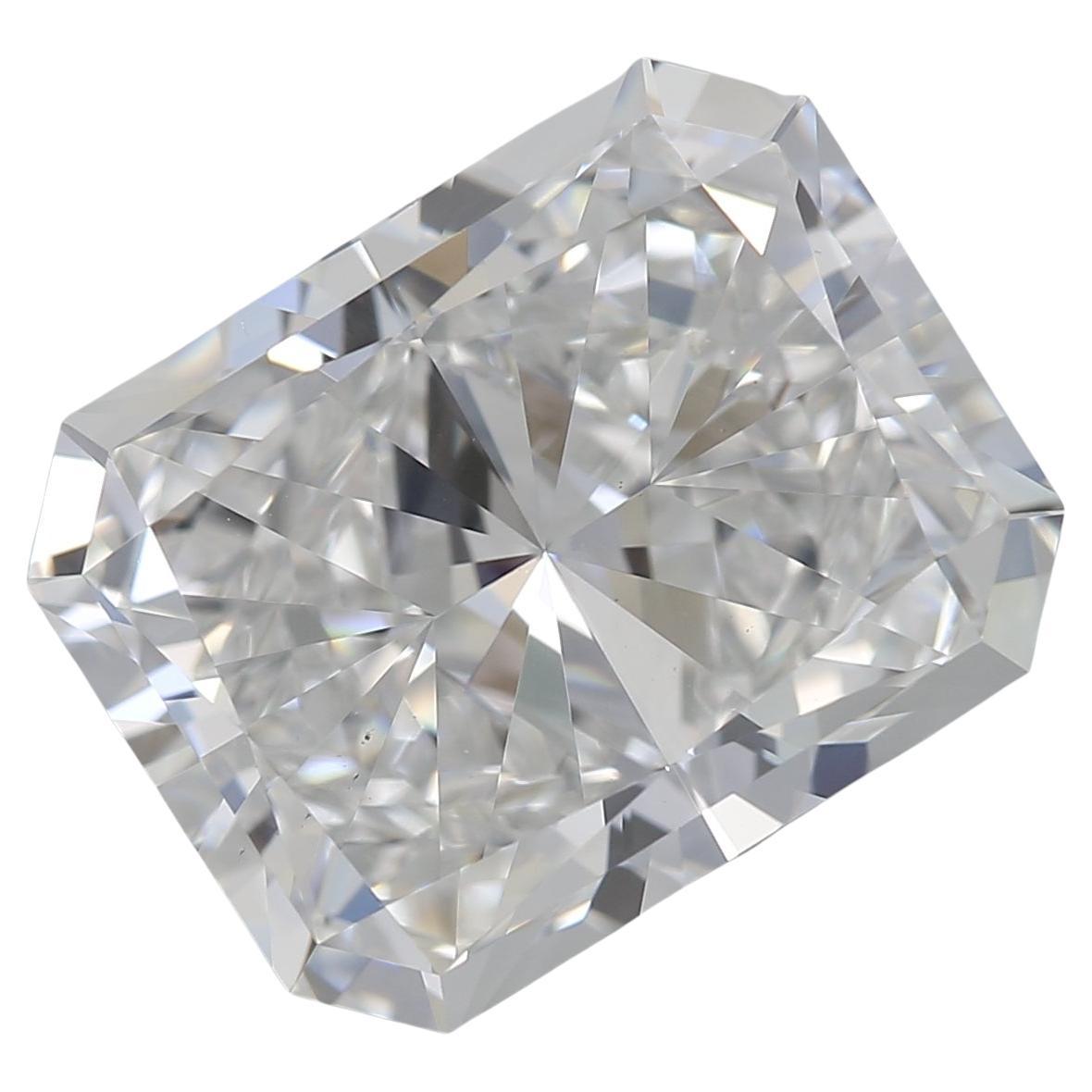 GIA 5.01ct G VS2 Radiant Cut Diamant lose oder in Solitär Ring gesetzt