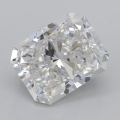 GIA 5.01ct Radiant Solitaire with Half Eternity 18K White Gold Diamond Ring