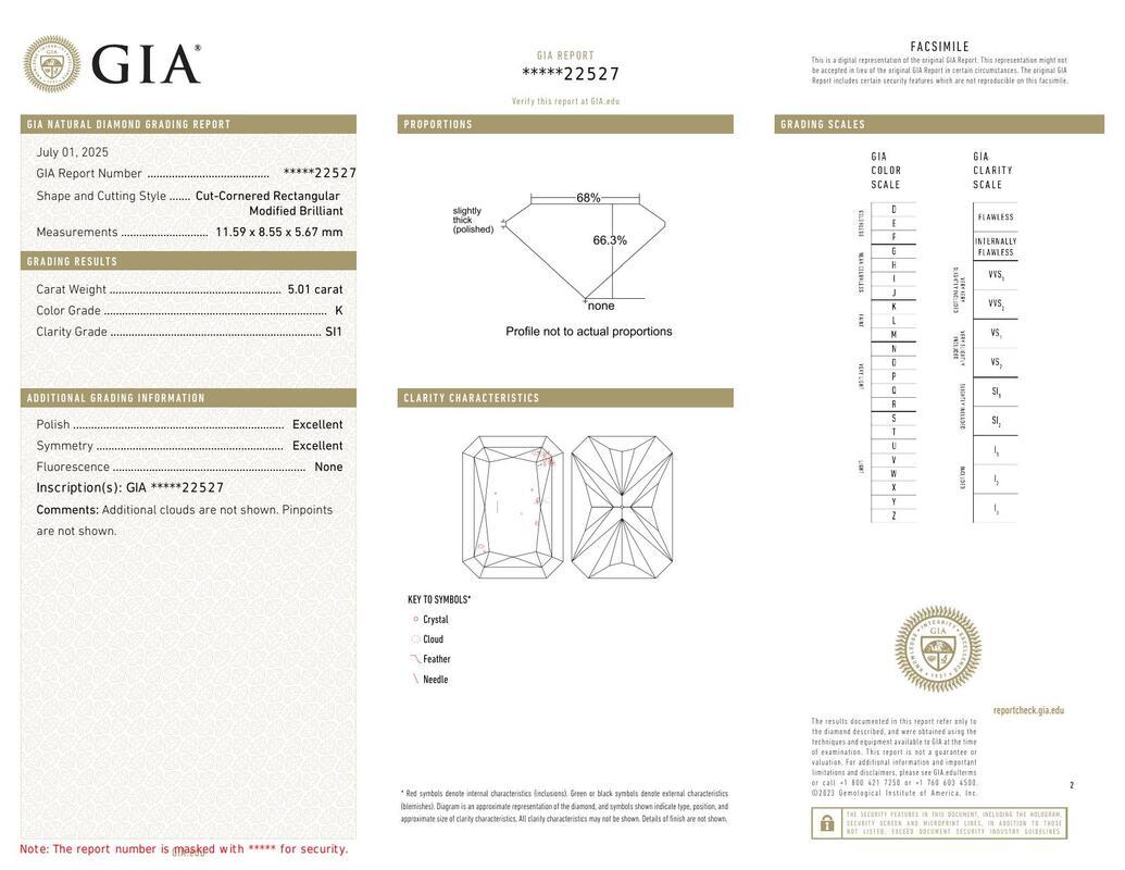 GIA 5,01ct Radiant Drei-Stein konisch Baguette 18K Weißgold Diamantring (Zeitgenössisch)