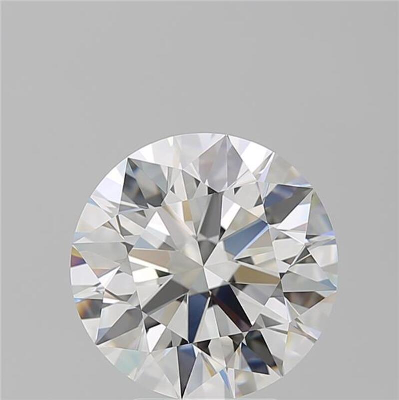 Cette bague sophistiquée est ornée d'un diamant rond d'un poids de 5,01 et d'une pureté de H et VS1. Fabriquée à la main avec précision, la bague présente un anneau en or blanc magnifiquement poli, qui rehausse son attrait luxueux. La monture