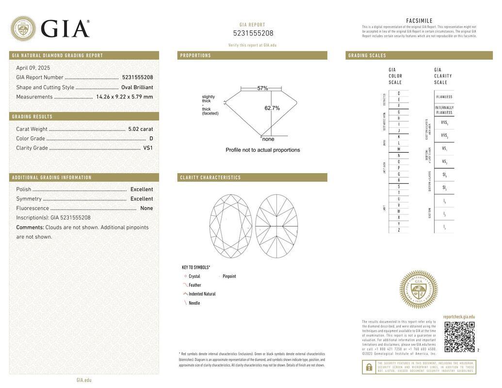GIA 5,02ct Oval Slim Band Prong Set Solitär 18K Weißgold Diamantring (Zeitgenössisch) im Angebot