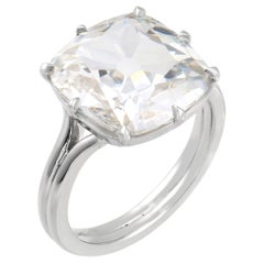 GIA 5,03 Karat alter Minenschliff Diamant Platin Verlobungsring Solitär