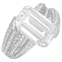 Emerald Cut Diamond Engagement Ring (GIA Approx. 5.00-Carats), Platinum
