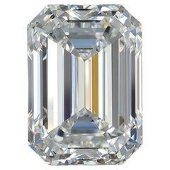 GIA 5.05ct F VS1 Emerald Cut Diamond Loose or Set in Solitaire Ring
