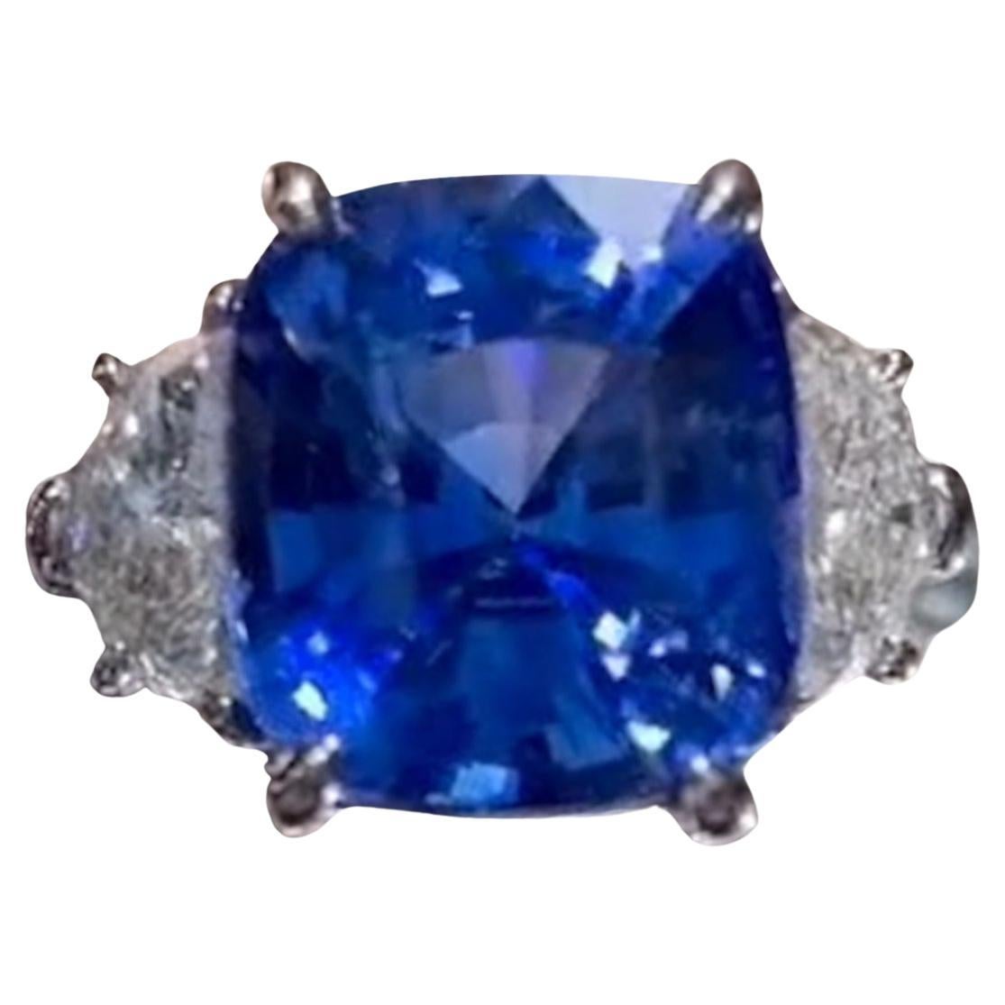 GII 5,28 zertifizierter Saphir hat eine lebhafte blaue Farbe