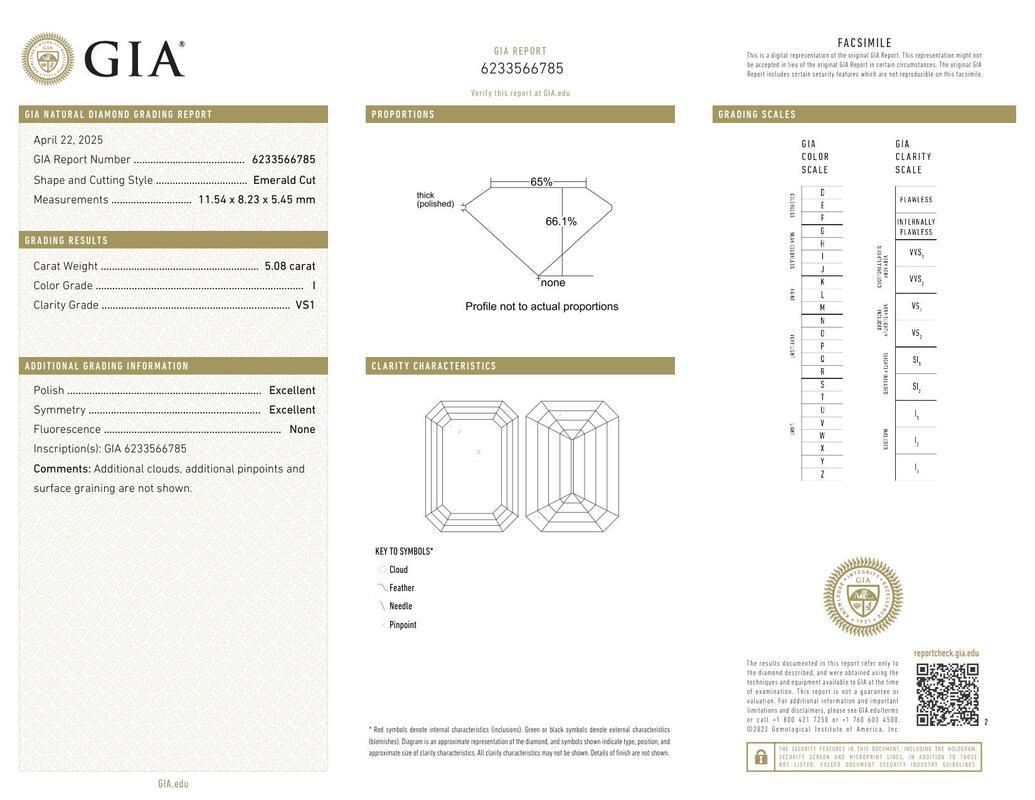 GIA 5,08ct Smaragd Solitär mit halber Ewigkeit 18K Weißgold Diamantring (Zeitgenössisch) im Angebot