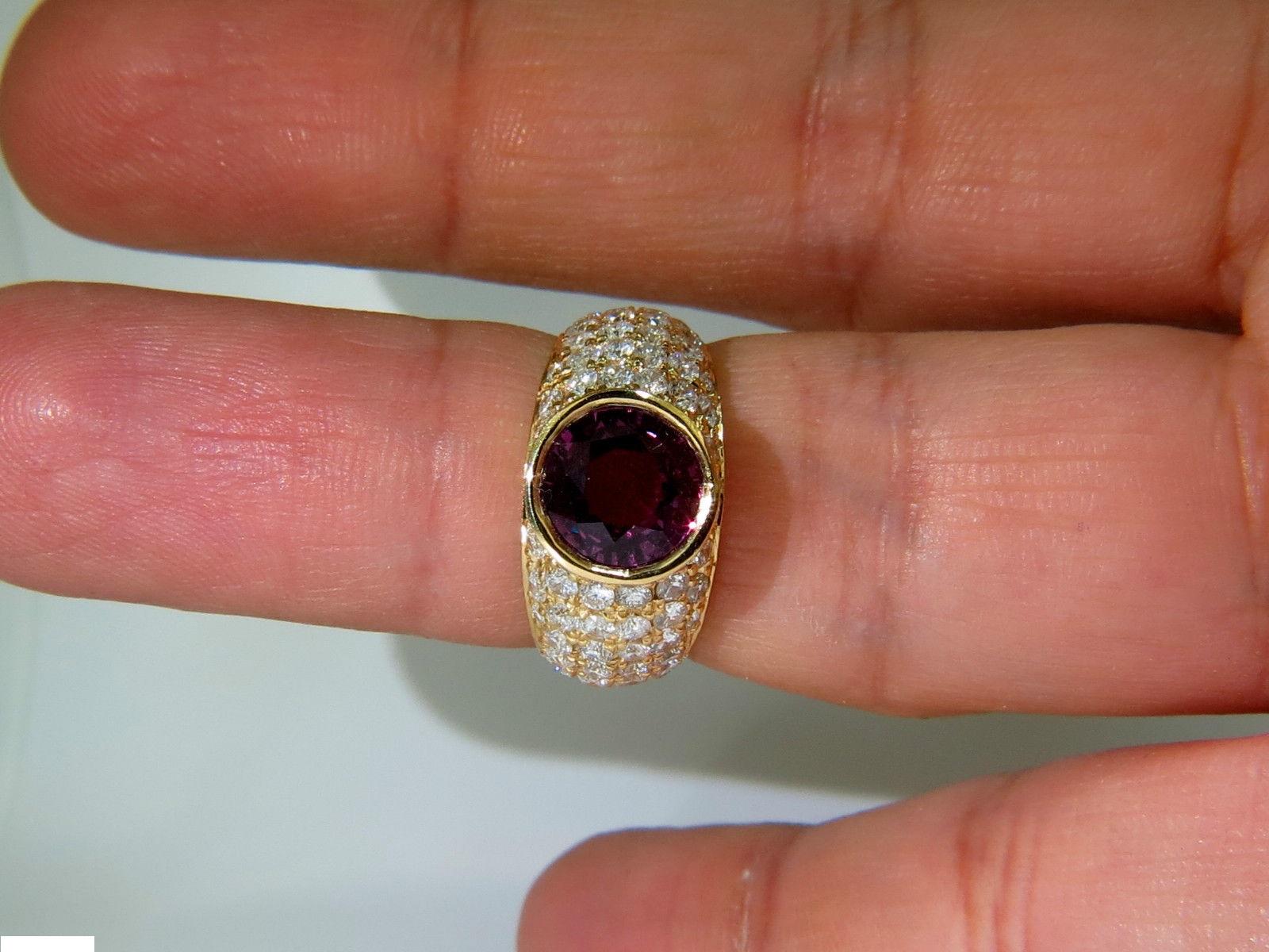 GIA 5.52 Carat Natural Purple Pink Sapphire Diamond Ring 14 Karat Prime 2