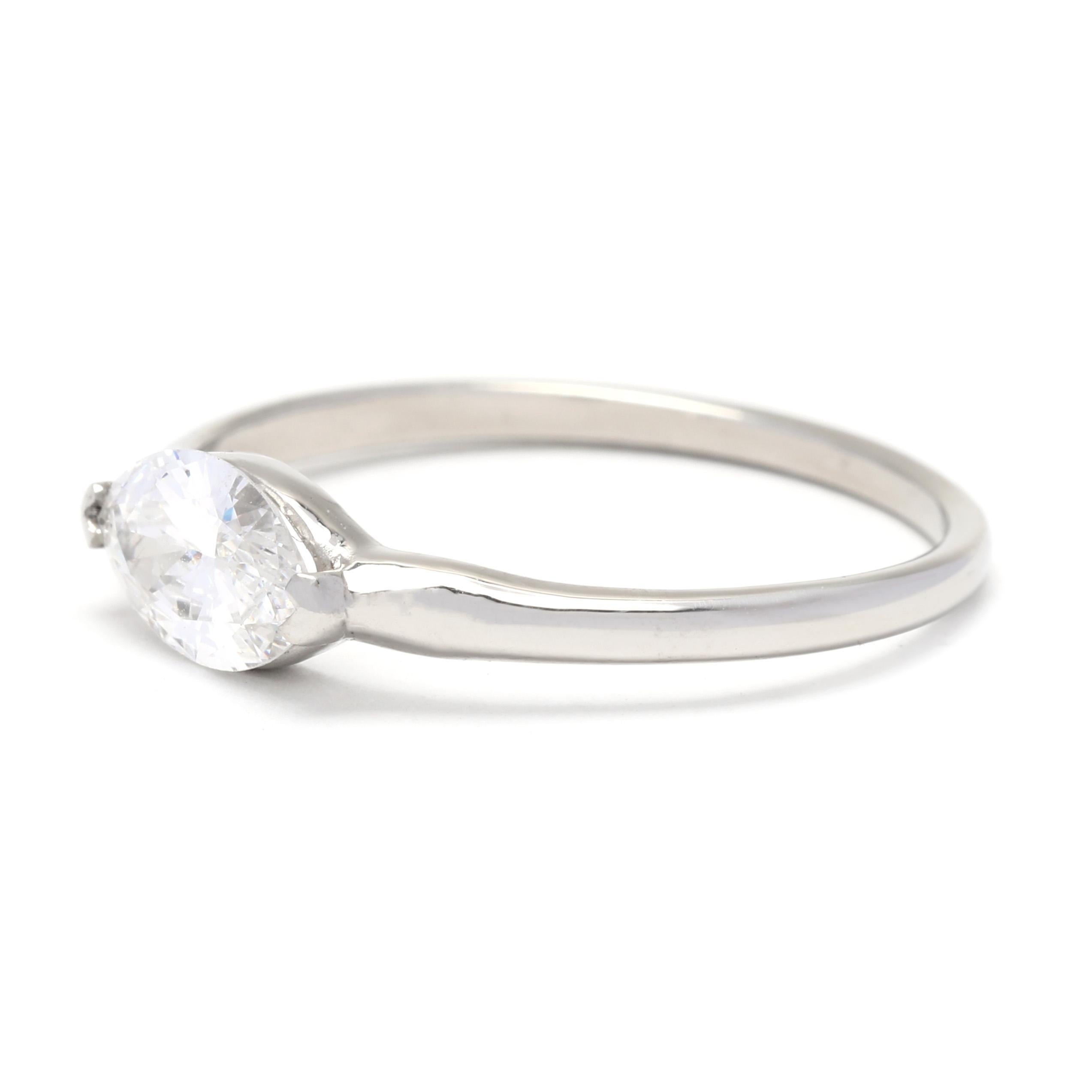 horizontal oval engagement ring