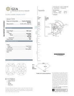 GIA 5.86ct Cushion Fancy Yellow Diamond Ring Two Tone (bague bicolore avec diamant coussin)