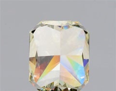 GIA 5ct Long Radiant Fancy Light Yellow VS1 Loose or Set in Solitaire Ring