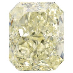 GIA 5ct Radiant Fancy Light Yellow VS2 Loose or Set in Solitaire Ring