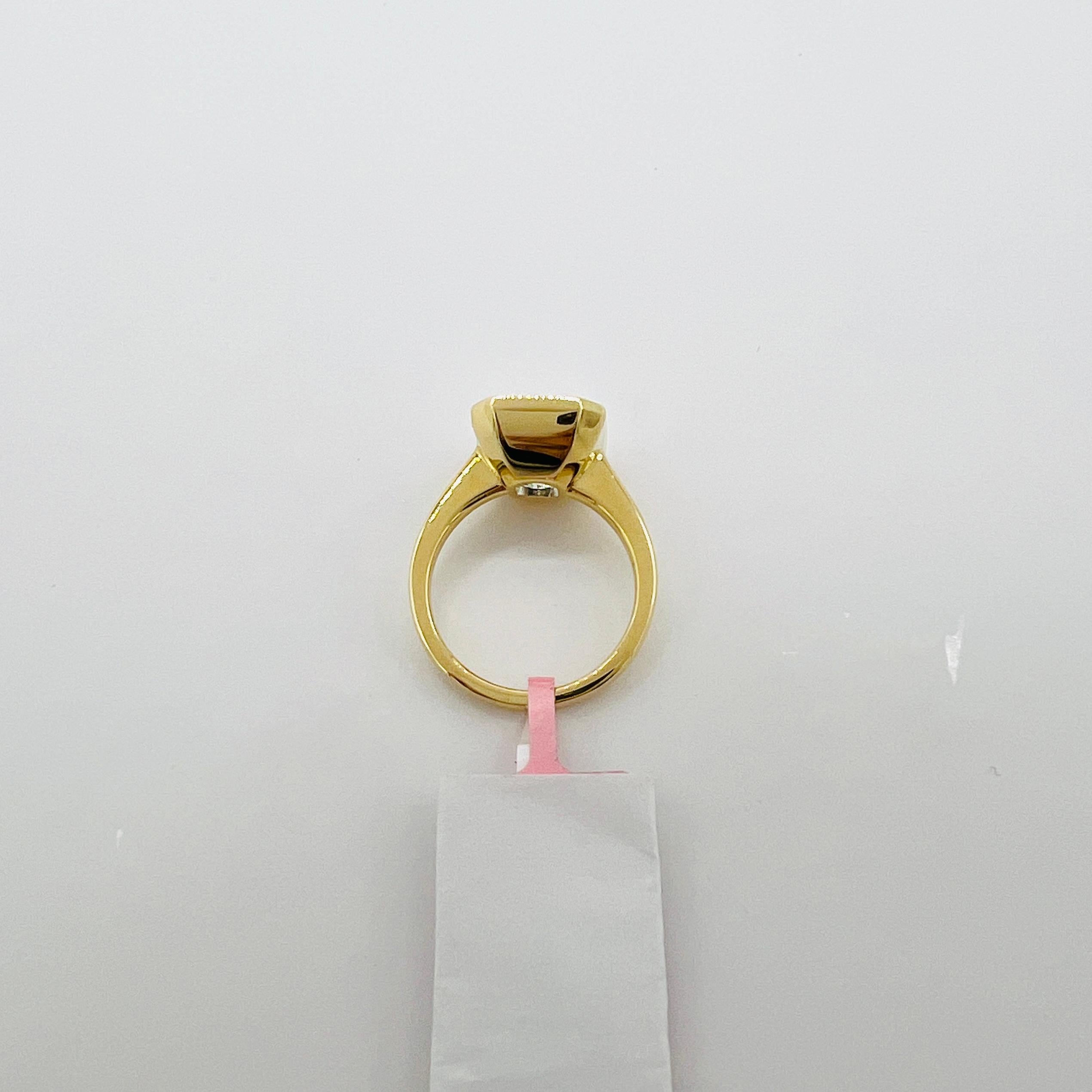 Bague radiant en or jaune 18 carats avec diamants blancs de 6 carats certifiés GIA Unisexe en vente