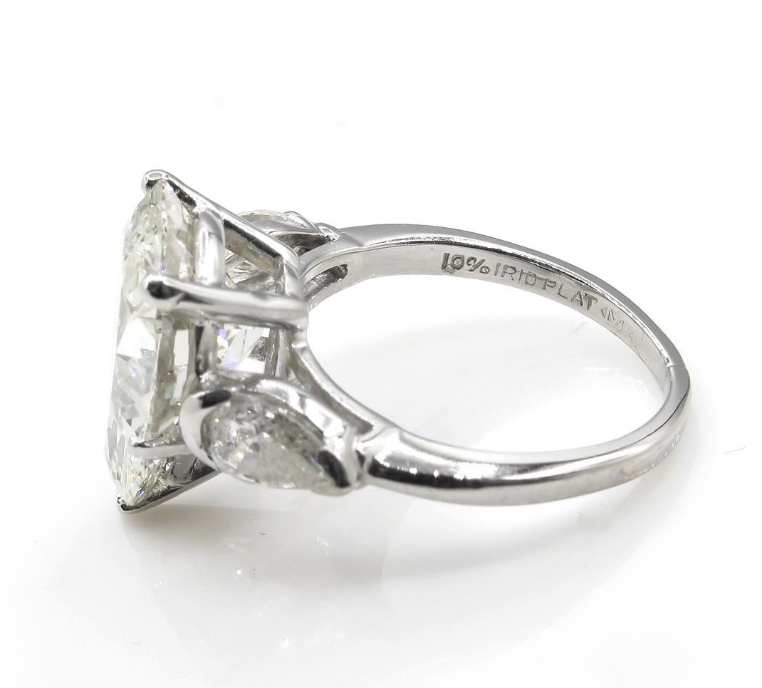 3 stone pear diamond ring