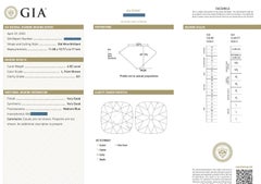 GIA 6,02 ct di diamanti naturali Old Mine taglio Brilliante in platino