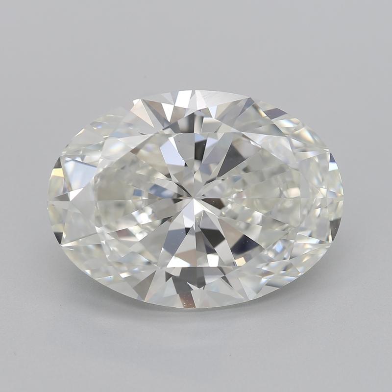This sophisticated diamond ring features a striking centerpiece of a oval diamond, weighing 6.02 and boasting a rich I and VS2. Handcrafted with precision, the ring showcases a beautifully polished band in white gold , enhancing its luxurious
