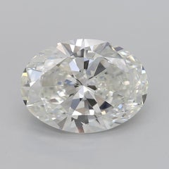 GIA 6,02ct Solitario ovale con mezza eternità in oro bianco 18 carati