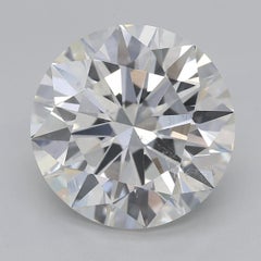 GIA 4.51ct Round Slim Band Prong Set Solitaire 18K White Gold Diamond Ring