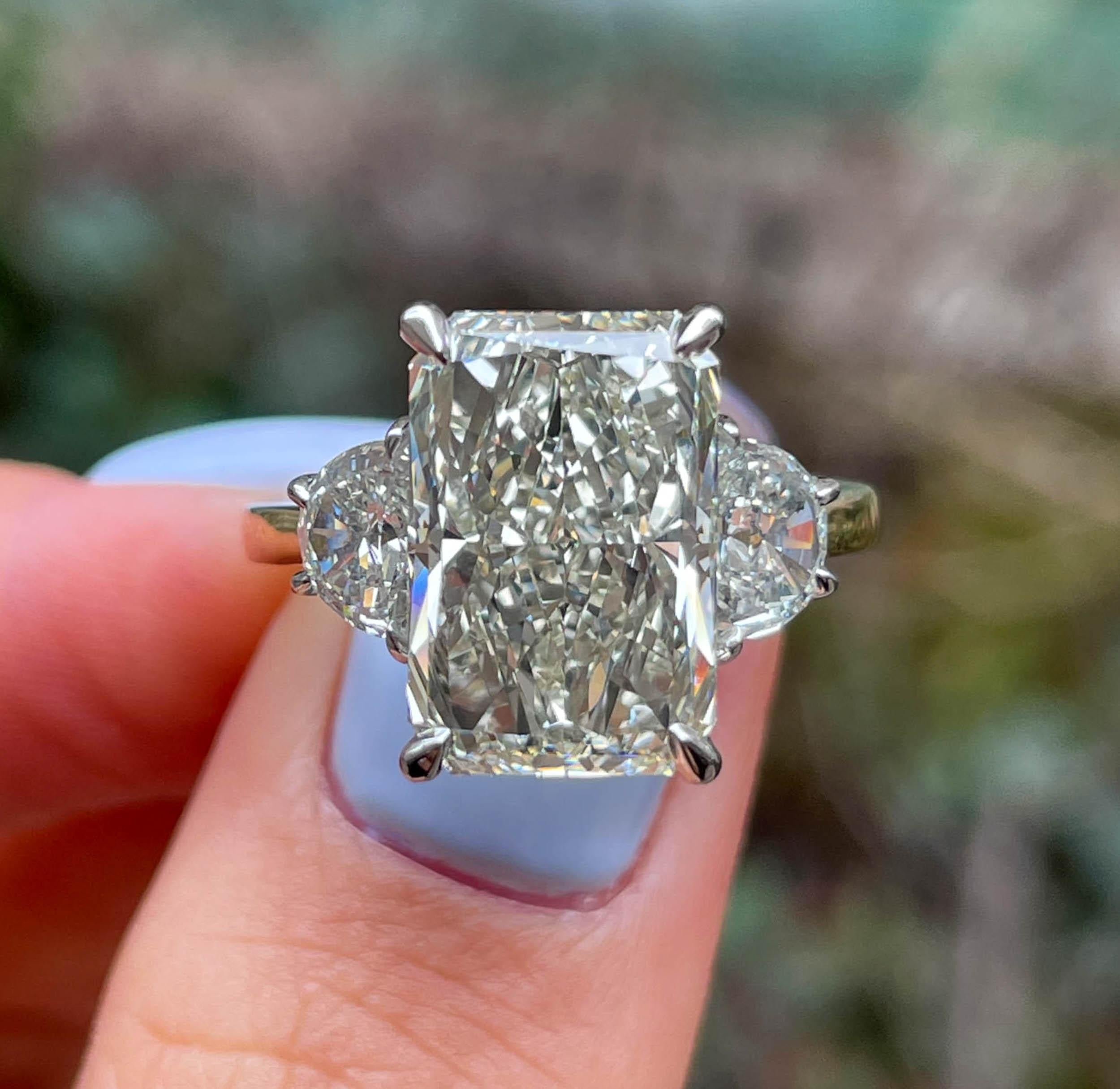 GIA 6.04ct Estate Vintage Radiant Diamond Engagement Wedding 18k Yell Gold Plat 11