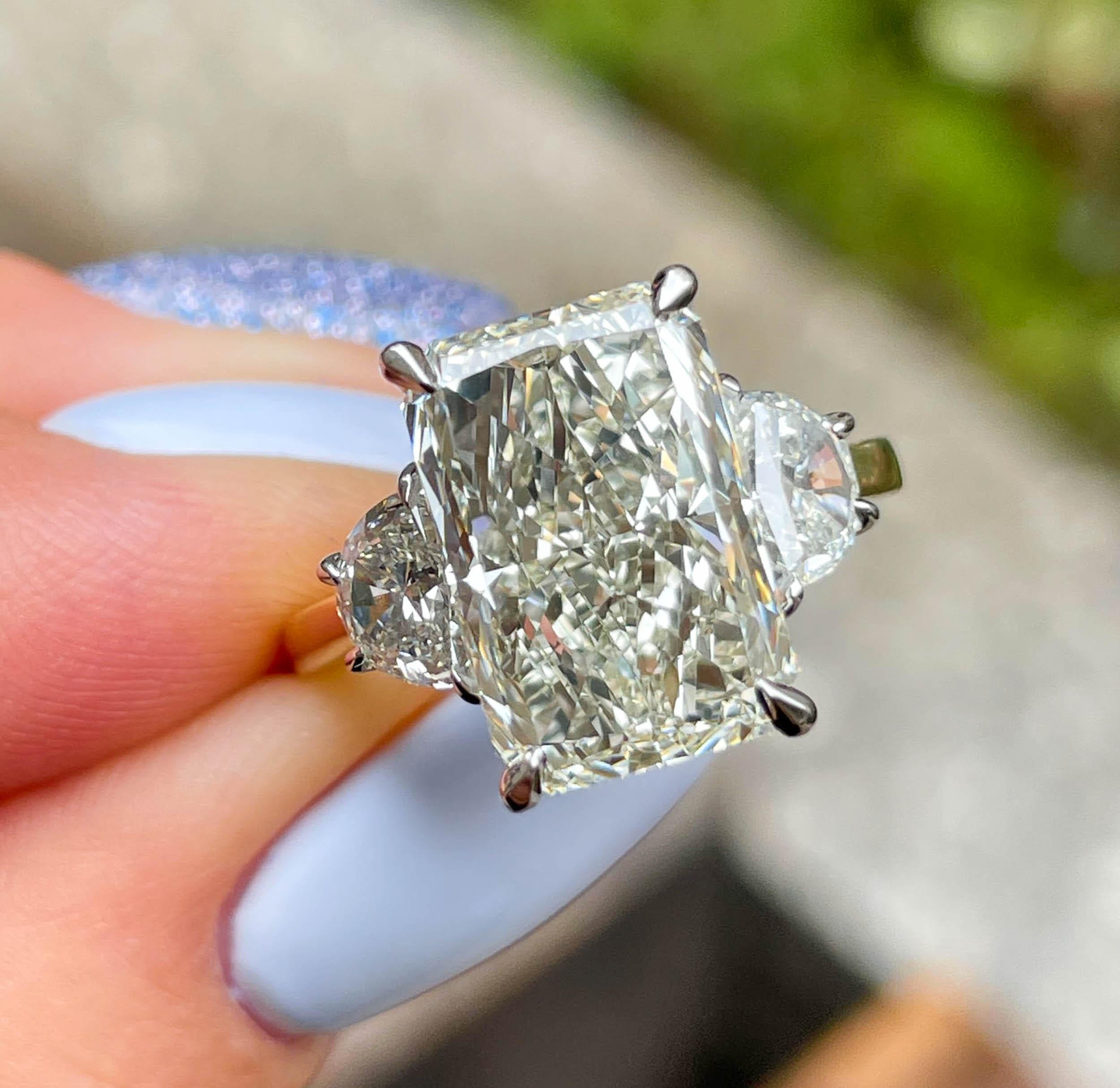 GIA 6.04ct Estate Vintage Radiant Diamond Engagement Wedding 18k Yell Gold Plat 12