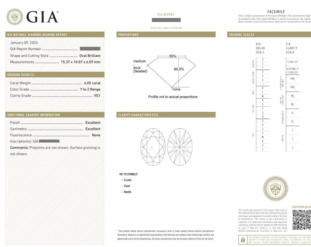 GIA Anillo Halo de Diamantes Amarillos Brillantes Ovalados de 6,05 quilates en Oro de 18k Corte oval en venta