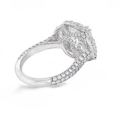 GIA 6.06 Carat Antique Cushion Cut Diamond Engagement Ring