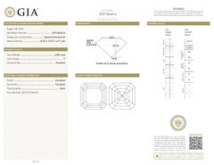 GIA 6.08ct F Asscher Cut FL Diamond Loose or Set in Solitaire Ring